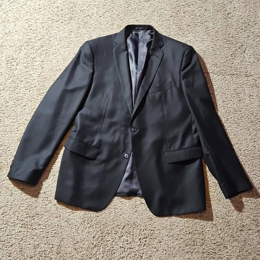 John Varvatos Blazer 46R Mens Bedford Suit Jacket Black Wool‎